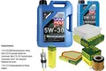 INSPEKTIONSKIT FILTER LIQUI MOLY ÖL 6L 5W-30 für BMW X3 F25 xDrive20i sDrive20i