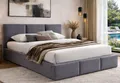 Home Collective Polsterbett Bett 140x200/160x200 Doppelbett Bettgestell mit Lattenrost & Stauraum, mit Stauraum mit Bettkasten 160x200 cm in grau samt