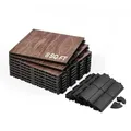 VEVOR Bodenbelag-Set, Tanzbodenfliesen, 315x315 mm, 9-teiliger ineinandergreifender Tanzboden, tragbarer Tanzübungsboden mit gepolsterter Basis
