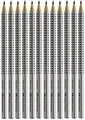 Faber-Castell Bleistift Grip 2001 in 6er-Packung, Härte: HB, Farbe der Hülle: silberfarben argento HB