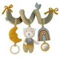 Fehn Activity Spirale Bär – Kinderwagen Spielzeug zum Fühlen und Greifen – Babyspielzeug für Bett, Laufstall, Babyschale und Autositz – Motorikspielzeug für Babys und Kleinkinder ab 0+ Monaten