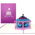 Pop Up Karte "Kirmes Karussell" 3D Geburtstagskarte, Gutschein & Einladung