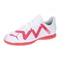 Puma Future Play It Fussballschuh, White Fire Orchid, 32 EU