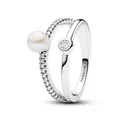 PANDORA Sterling silver Mixed stone White 193147C01