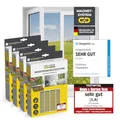 EASYmaxx Insect Protect Fliegengitter Fenster mit Magnetbefestigung | zuschneidbares Moskitonetz | Insektenschutz Fenster bis 150 x 180 cm | Mückenschutz Magnet - leichte Montage [4 Stück]