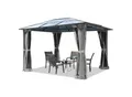 TOOLPORT Hardtop Gartenpavillon Moonlight Deluxe , inkl. 4 Seitenteile 3x3 m