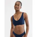 sloggi Bralette ZERO Feel 2.0 mit herausnehmbaren Pads, mittlerer Halt, Mikrofaser blau XL