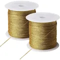 Kordel, Gold, 100 Meter, Metall, Geschenkverpackung, Dekoration, Bastelmaterial