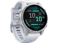 GARMIN fenix® 8 - 43 mm AMOLED Smartwatch Edelstahl Silikon, 20 mm, Steinweiß