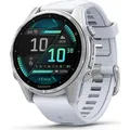 Garmin Fenix 8 - 43 mm AMOLED Steinweiss/Silber