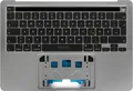 Topcase Handauflage Tastatur mit Touchbar für Macbook Pro 13" Retina A2251 2020 Grau