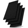 Juskys Wandpaneele, Schwarz, Holz, 60x120x1.8 cm, Tapeten & Wandverkleidungen, Akustikpaneele
