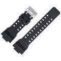 Casio Uhrenarmband 29mm Kunststoff Schwarz Silber - GA-100