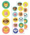 200 Stück  Sticker Tiere, Aufkleber Kinder  20 Blätt, 40mm