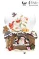 ELLUG Spieluhr Aufziehbare Schneekugel-Spieluhr 100mm, H: 15cm, mit Schneewirbel und Weihnachtsmusik