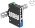 Delock Industrie Gigabit Ethernet Switch 5 Port RJ45 für Hutschiene