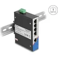 Delock Industrie Gigabit Ethernet Switch 5 Port RJ45 für Hutschiene - Schwarz