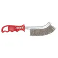 wolfcraft Edelstahl-Handdrahtbürste mit Kunststoffgriff - für Edelstahl, Metall, NE-Metall I Entrosten und Reinigen - 2717000