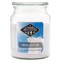 Candle Brothers Große Duftkerze im Glas | Fresh Cotton | Duftkerze Frische Wäsche | Kerze mit mehreren Dochten | Kerze lange Brenndauer (100h) | Kerzen Weiß