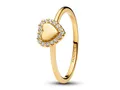 Pandora 163801C01-58 Ring - Herz Halo Ring - Gelbgold Vergoldung - Zirkonia - Gr. 58