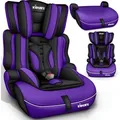 KIDUKU® Autokindersitz Kinderautositz Autositz Kindersitz 9-36kg Gruppe 1+2+3 Schwarz/Lila - Lila