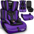 KIDUKU® Kindersitz 9-36 kg (1-12 Jahre) mit Kindersitzunterlage - Autositz ECE R129/03, Gruppe 1/2/3 Autokindersitz Kinderautositz