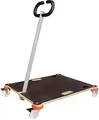 WAGNER Transporthilfe/Stapelwagen MM 1377 I 70 x 60 x 12,5 cm - Tragkraft 200 kg - für Stapelstühle in der Gastronomie I mit Deichsel I platzsparend, rutschfest, wandschonend&feststellbar - 20137701
