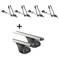 4x Fahrradträger SAGITTAR + Dachträger VDP kompatibel mit für Alfa Romeo 147 5 Türer 2000-2010