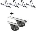 4x Fahrradträger SAGITTAR + Dachträger VDP kompatibel mit für Alfa Romeo 147 5 Türer 2000-2010