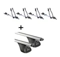 4x Fahrradträger SAGITTAR+Dachträger Original für AlfaRomeo 147 5Türer 00-10