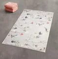 Kleine Wolke Badematte Badteppich Flores, fußbodenheizungsgeeignet, 100% Polyacryl, rechteckig