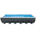 Intex Frame Swimming Pool Set "Ultra Quadra XTR", anthrazit, 732 x 366 x 132 cm, Inkl. Sandfilteranlage