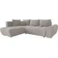 MIRJAN24 Ecksofa Forrest, mit Schlaffunktion und Bettkasten, L-Form Sofa (Velo 633, Ecksofa: Links) - Grau