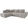 Mirjan24 Ecksofa, Grau, Textil, 5-Sitzer, Ottomane links,L-Form, 290x183 cm, Wohnzimmer, Sofas & Couches, Wohnlandschaften, Ecksofas