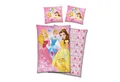 Familando Kinderbettwäsche Disney Prinzessinnen, Set 135x200 80x80 cm Fleece, Reißverschluss, Fleece, 2 teilig, extra flauschig und weich, mit Wendemotiv