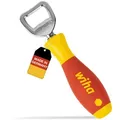 Wiha - Flaschenöffner Softfinish® Werkzeuggriff, Geschenk Für Männer, Bieröffner, Kapselheber, Kneipe Und Küche, Männergeschenk Für Vatertag (04703)