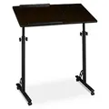 relaxdays PC-Tisch höhenverstellbar dunkelbraun 80,0 x 50,0 x 75,0 - 110,0 cm