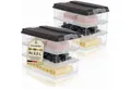 Hausfelder Frischhaltedose Aufschnittdosen Set mit Deckel, 6 x flach, 2 x hoch, Anthrazit, Kunststoff, (Set, 8-tlg., 6x flach, 2x hoch), Kühlschrank Organizer, BPA-frei, stapelbar