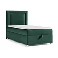 Best For Home Boxbett, Grün, Holz, Höhe ca. 18 cm, Rechteckig, 100x200 cm, Schlafzimmer, Betten, Boxspringbetten