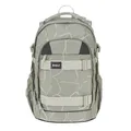 BOLD Lässig Schulrucksack mit Reflektoren und höhenverstellbarem Rückenteil/School Backpack Bold Curve sage