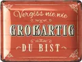 LANOLU Retro Blechschilder Sprüche lustig - Vergiss nie wie großartig zu bist - vintage Metallschild als Geschenk Freundinnen, Farmhouse Deko - Shabby Chic Deko aus Metall, gewölbt 15x20cm