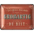 LANOLU Blechschild Du bist großartig Spruchschild Retro - 15x20cm