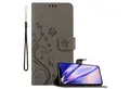 Cadorabo Handyhülle für iPhone 13 Hülle Apple iPhone 13, Hülle Schutzhülle Blumen Flower mit Standfunktion Kartenfach Magnet