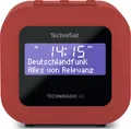 TechniSat TECHNIRADIO 40 | DAB+ Radiowecker mit Sleeptimer und Snooze | rot