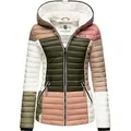 Navahoo Steppjacke Multikulti stylische Colorblocking Übergangsjacke m. Kapuze bunt XS (34)