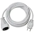 brennenstuhl 1168440 230V Stromverlängerungskabel Schutzkontakt-Stecker CEE7 / 7 und -Kupplung CEE7 / 7 5 m Weiß