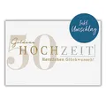 bsb Goldene Hochzeit Karte - liebevolle Geschenke zur goldenen Hochzeit mit Text-Motiv - Karte zur Goldhochzeit mit Umschlag - Hochzeitstag - Karte in 11,5 x 17,0 cm