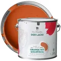 MissPompadour Holzlack Orange mit Goldfisch - seidenmatte Holzfarbe Innen & Außen 2,5L, hochdeckender Lack ohne Schleifen - für Holz, Metall, Kunststoff orange