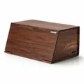 Continenta Brotkasten Brotbox Brotbehälter Brotkiste Walnussholz 40x26x18.5cm