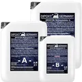 4,5kg Epoxidharz 2K Harz mit Härter EP Laminierharz in Profi Qualität Glasklar und geruchsarm Gießharz Epoxy UV Stab. für Holz Tisch Boden Aquarium Terra Formenbau GFK DIPOXY-2K-700
